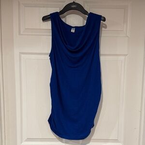Old Navy Cobalt Blue Drape Maternity Tank Top